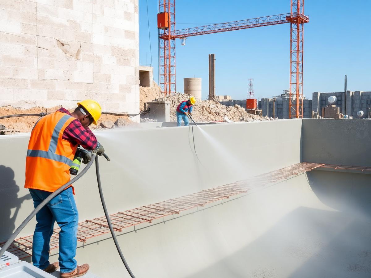 Béton projeté (gunite)